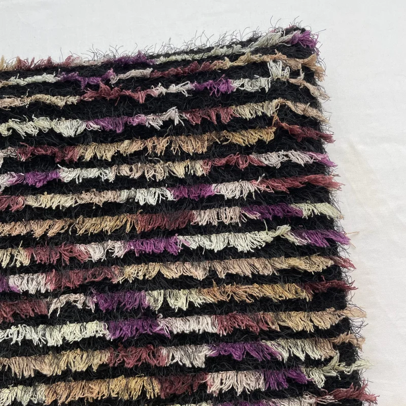 Colorful candy ball polyester fabric fluffy and elastic knitted dress coat handcrafted diy fabric