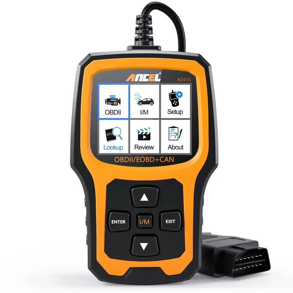ANCEL AD410 PRO 2-in-1 OBD2-Scanner & Batterietester Kfz-Diagnosegerät Motorleuchten-Prüfung EVAP-Test Echtzeit-Daten 6V/12V Batterieprüfung