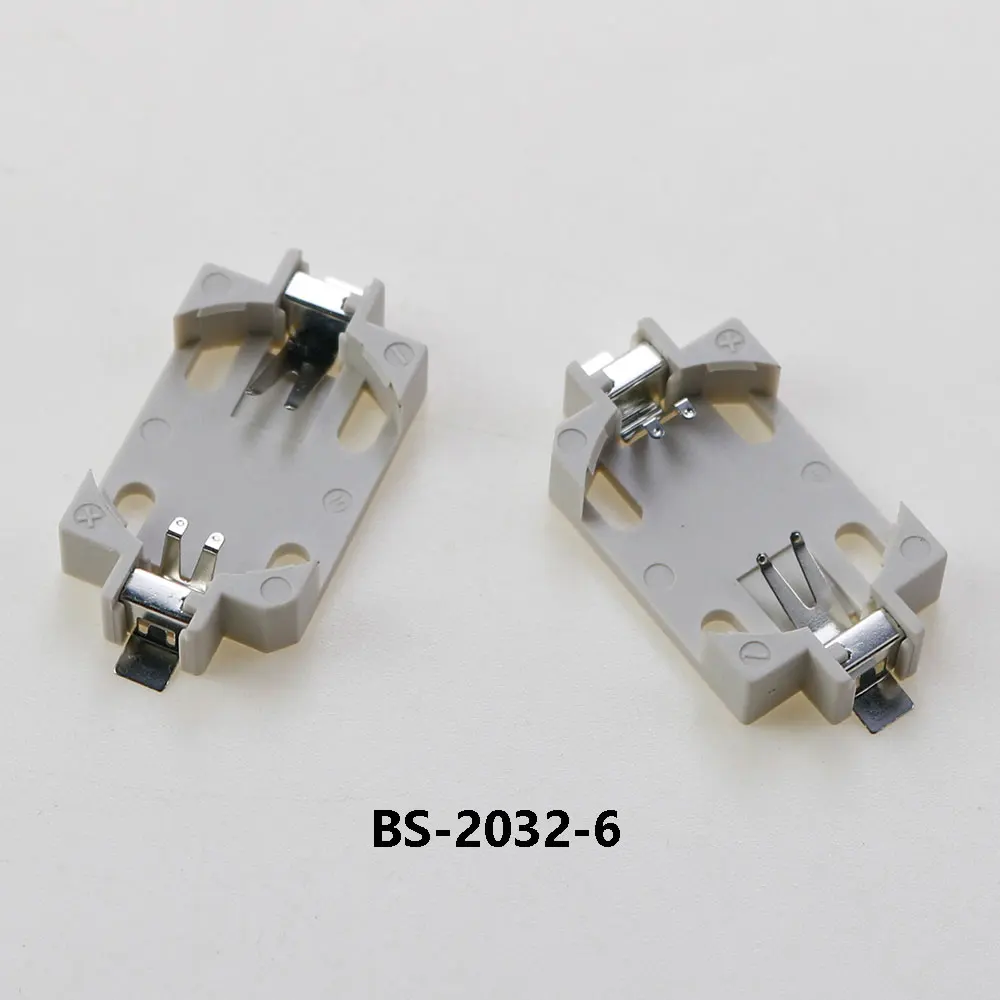 10pcs SMD 2450 Battery Holder CR2032 BS-6/8 SMD Button Battery Holder Tin Plated High Temperature Resistance horizontal socket