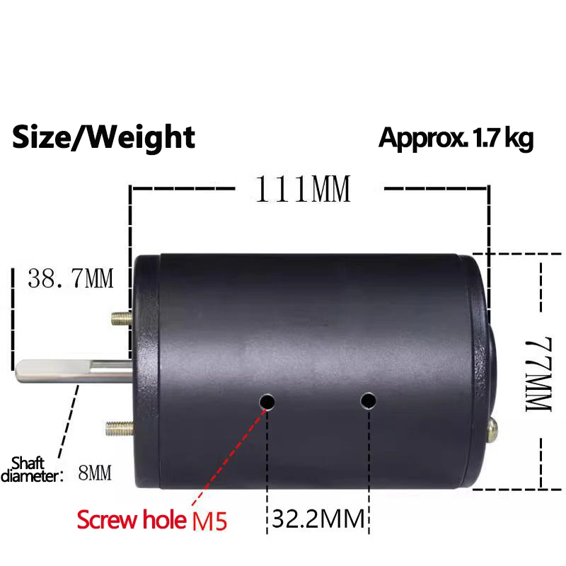 12V 24V 200W 150W DC MotorD-shape shafts Double Bearing CW CCW Carbon Brush Ball Bearing Motor Spindle Lathe Buddha Bead Machine