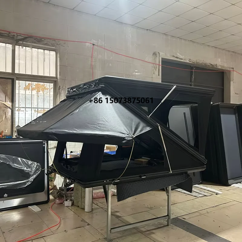 2025 New Automatic 210*130*150cm Z Shaped Car Roof Tents Hard Shell Big Window Large Aluminum Double XXL Roof Top Tent