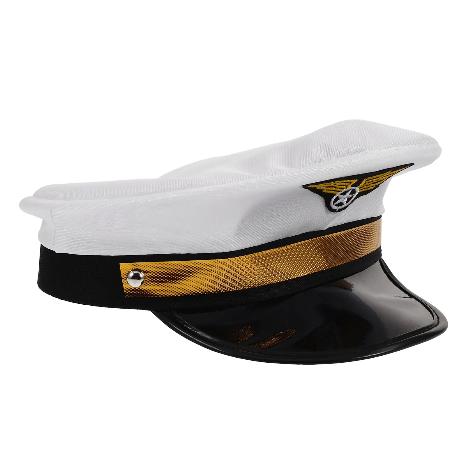 Sailor Captain Hat Cosplay Prop Unisex Fashionable Classic Breathable Lightweight Party Performance Costume Accessory Halloween