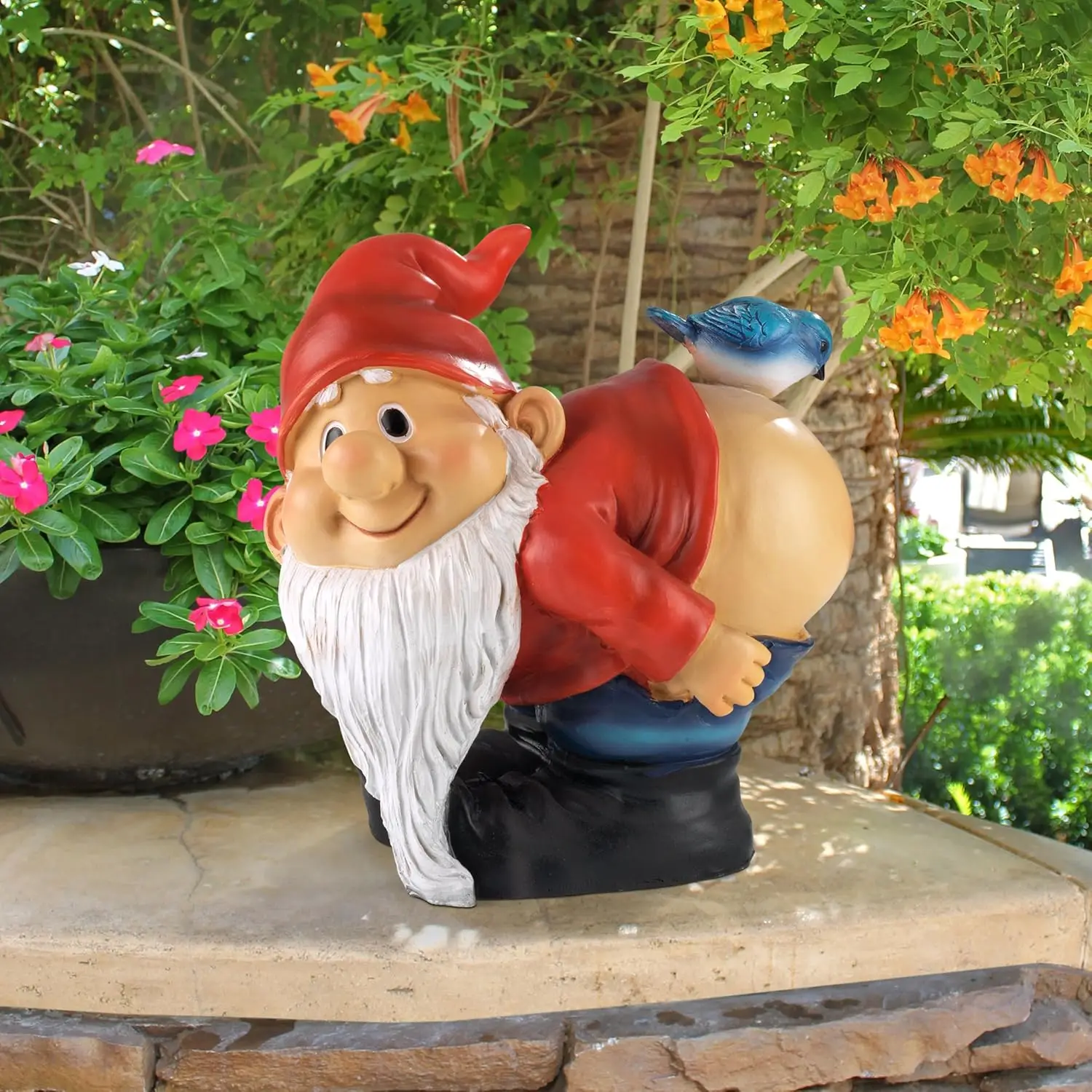 Design Toscano Loonie Moonie Nude Buttocks Garden Gnome Statue, Medium 8