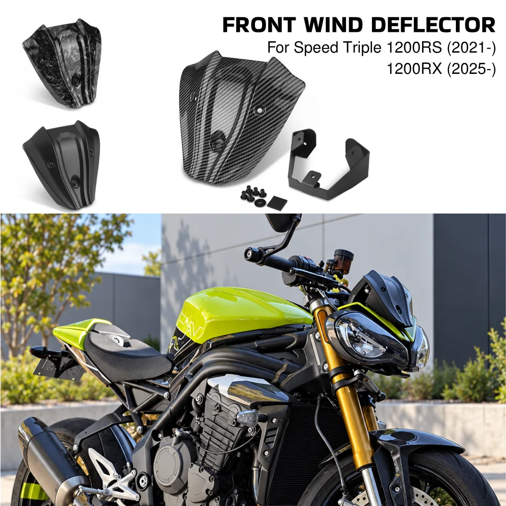 Motorcycle Windshield ABS Front Wind Deflector Windscreen Modified Accessories For SPEED TRIPLE 1200RS (2021-) 1200RX (2025-)
