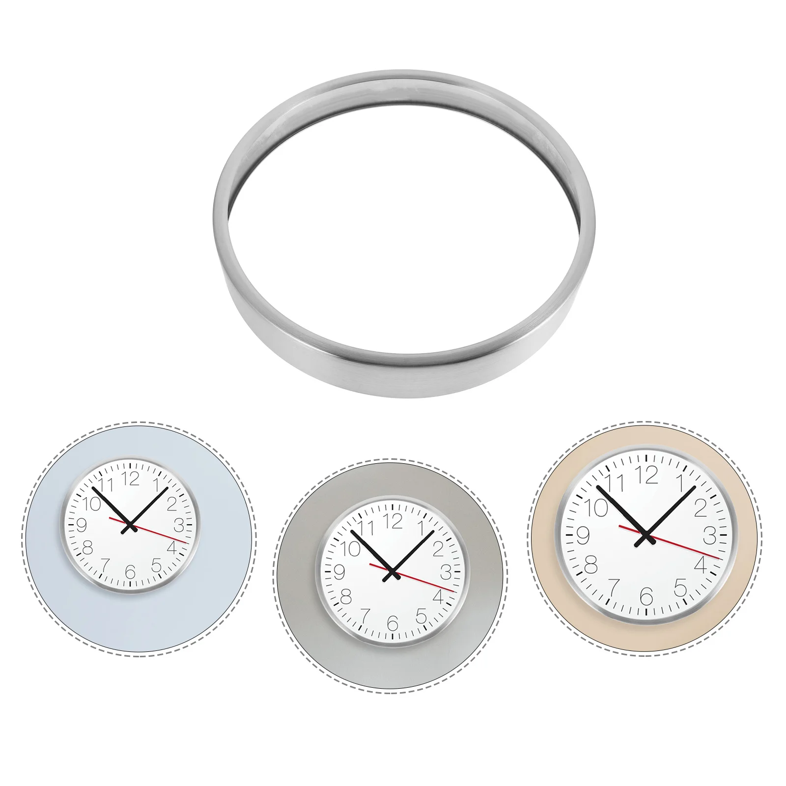 

Metal Wall Clock Border Ultra-Thin Quartz Frame Replacement Metal Shell Clock Surround Parts for Office Living Room