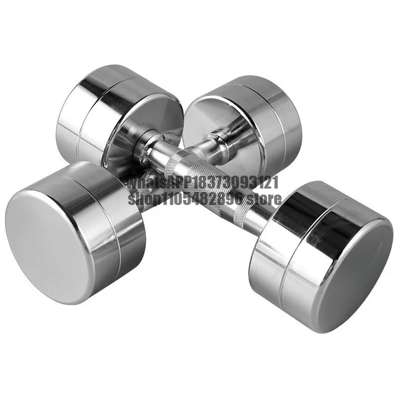 Pure steel dumbbells men's and women's fitness home 3kg5kg pair of solid electroplated small sub-bell sets fitness equipment