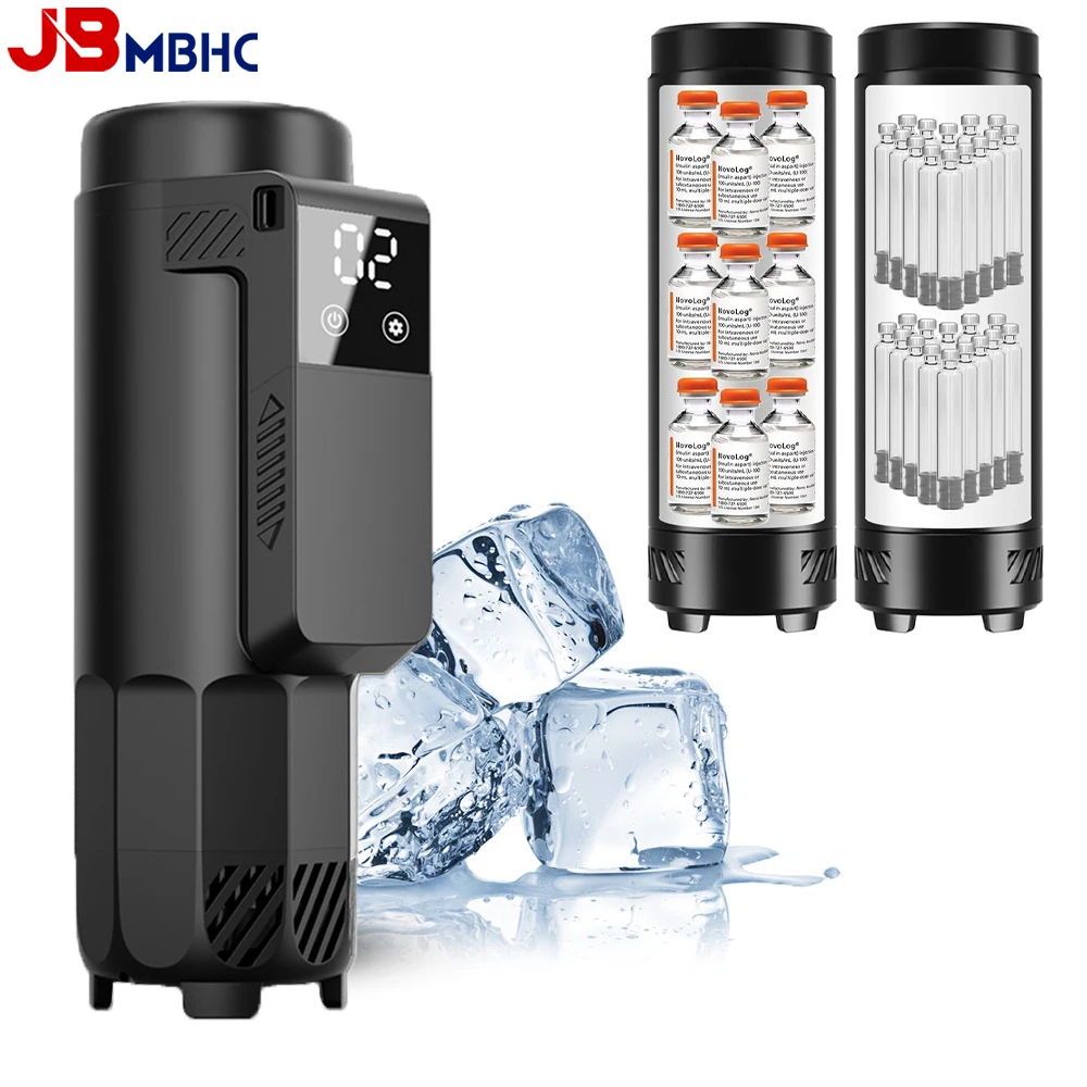 

Дорожный футляр-холодильник для диабетиков, органайзер для инсулиновых ручек с зарядкой через USB, ручки 1-7 ручек, портативная холодильная аптечка для принадлежностей для диабетиков