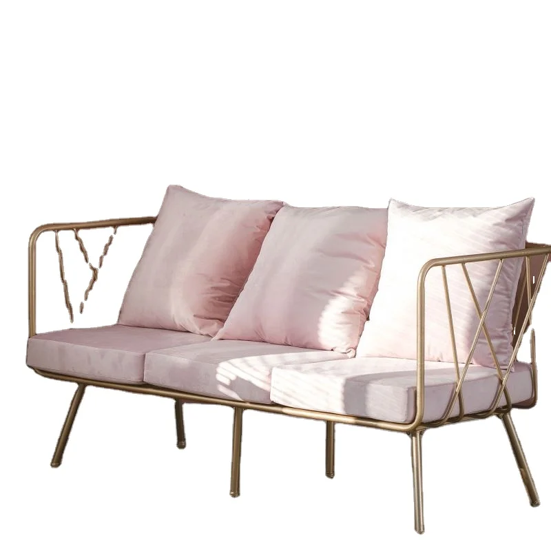 

&c Modern Simple Style Light Luxury Metal Sectionals Small Living Room Home Furniture Sofa
