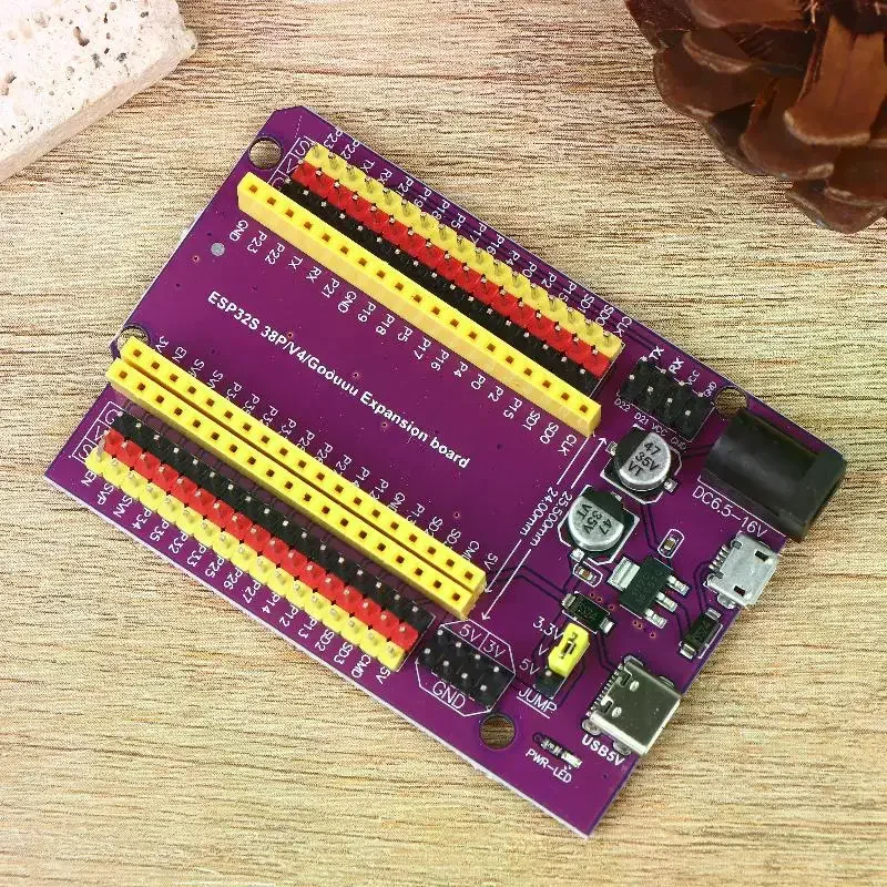 ESP32/ESP32-S Development Extension Board 38-Pin With Triple Power Input (Type-C/Micro USB/DC) For Stable DIY Applications