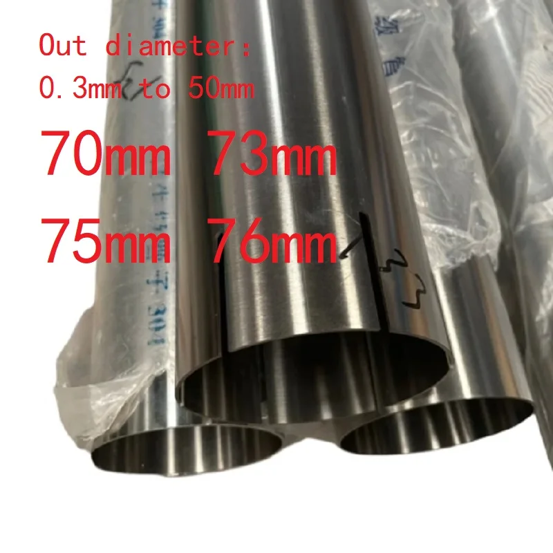 1PC 304 Stainless Steel Pipe Stainless Tube Outer Diameter 0.3 1 1.5 2 3 4 5 6 7 8 9 10 11 12 13 14 15-50 70 73 75 76mm