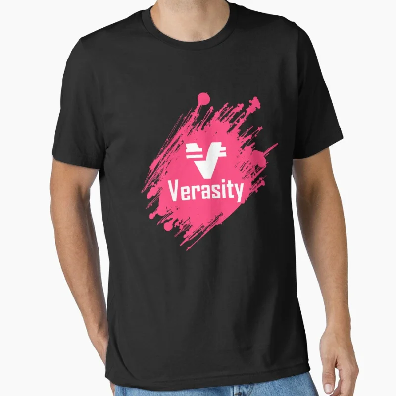VRA Verasity  Crypto Cryptocurrency 100% cotton printed t shirt for men large size Adult tops S-6XL