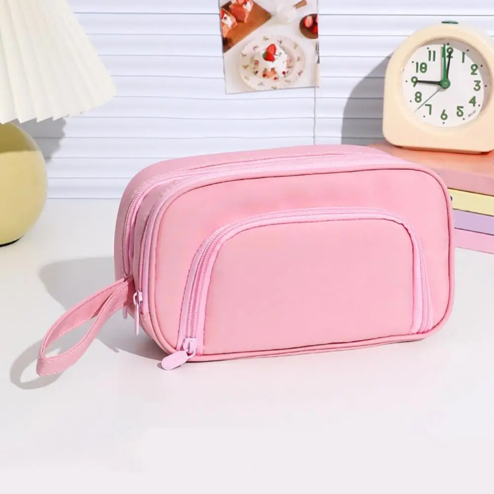 Stationery Storage Case Capacity Pencil Case Organizer with Multiple Compartments Sturdy Zipper Cute Design for Students Adults