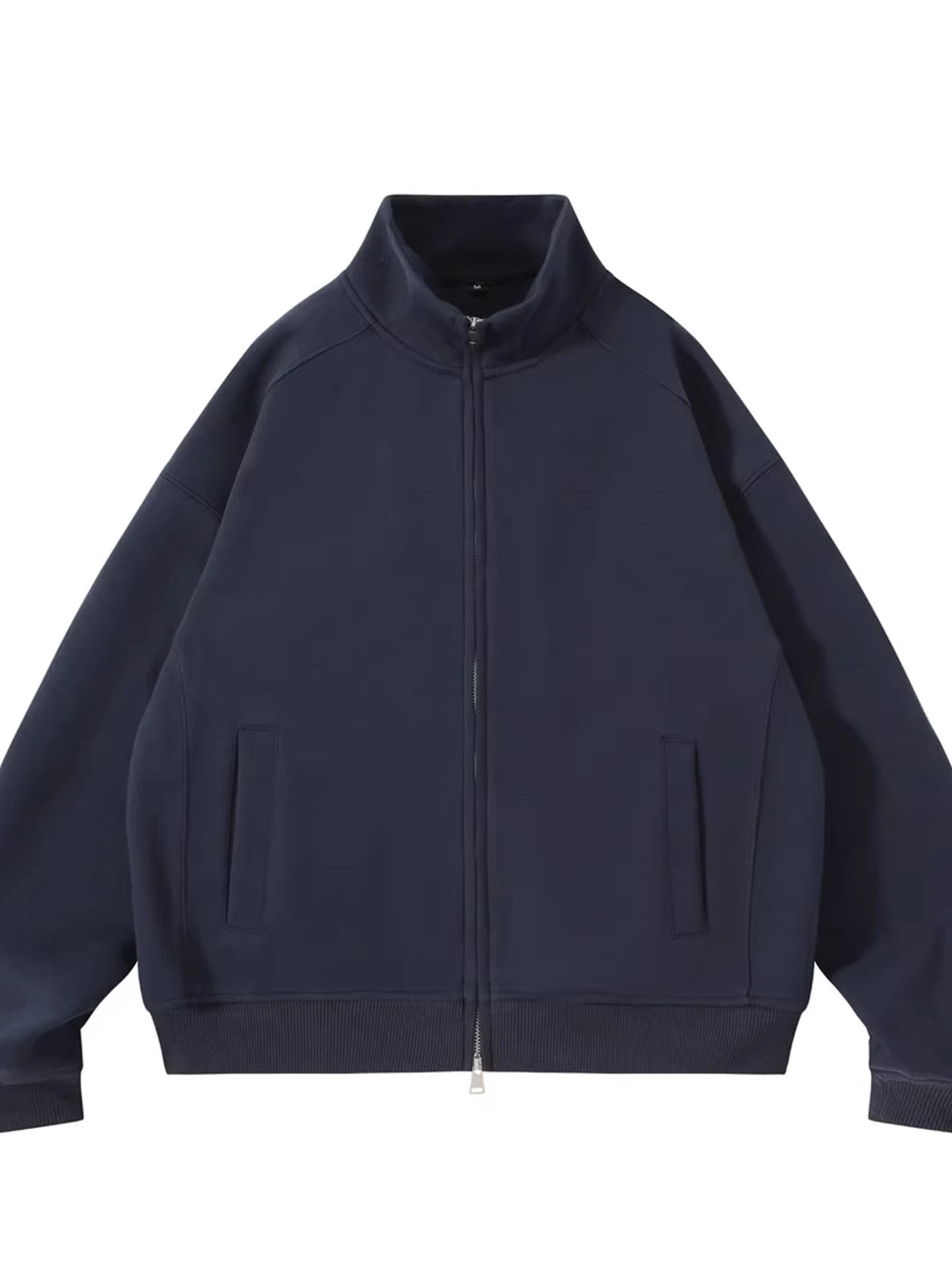 Американский свитер тяжелого цвета с простым воротником-стойкой Jaet ex, осенний модный повседневный свободный топ