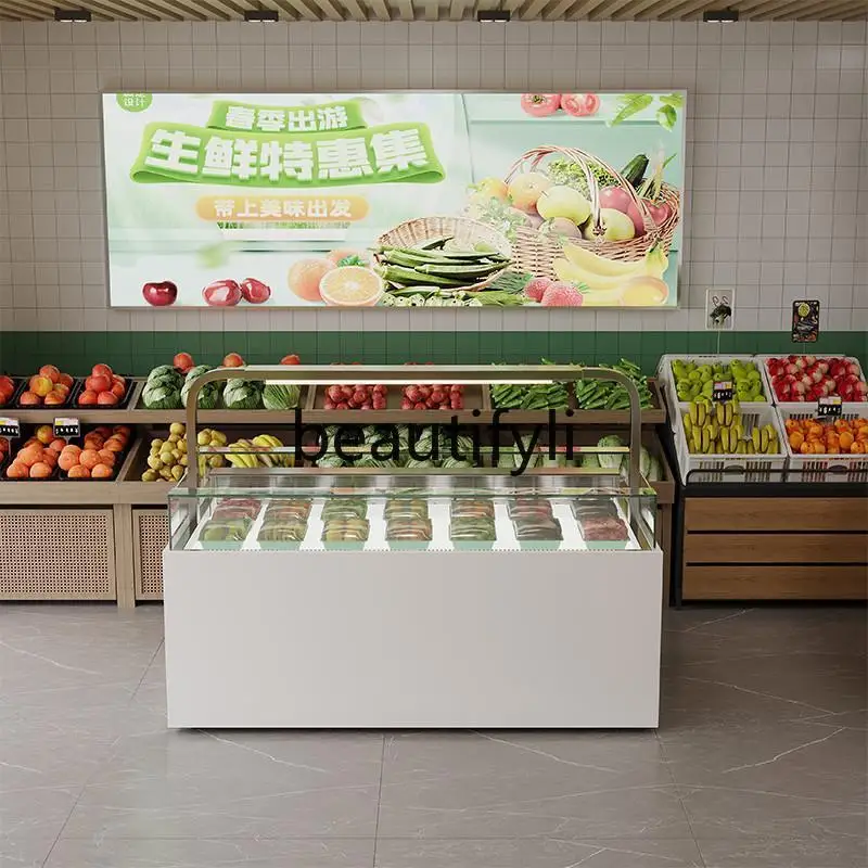 

Sandwich Cabinet Open Fruit Salad Display Cabinet Cake Dessert Beverage Refrigerated Fresh-Keeping Cabinet