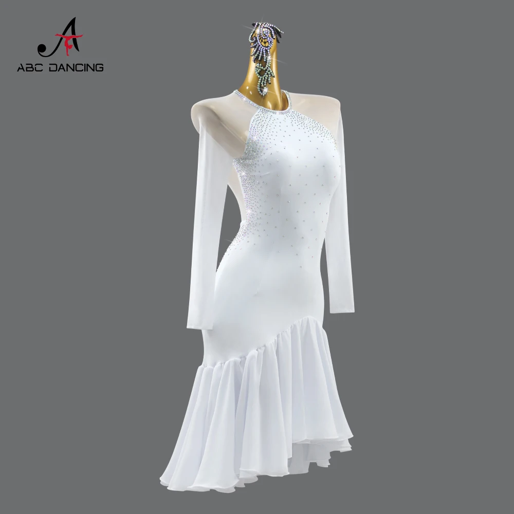 Girls Latin Dance Suit Female Party Dresses Dancewear Womens Stage Clothes Parties Outfit Sexy Sports Costume Samba Evening Prom