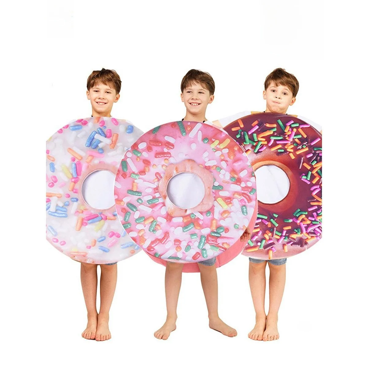 

loween Children's Funny Role-plang Digital Printing Donut Costume COSPLAY Easy to Use ex Costume for Par