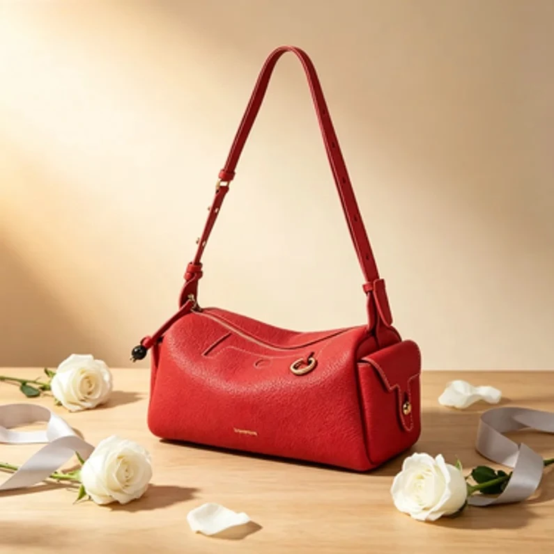 New 2026 High Quality Leather Soft Simple Style Goods for Daily Use Handbag Simplified Leather Camera Bag Crossbody Shoulder Bag