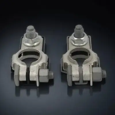 

1 Pair Car Terminals Tinned Copper Connectors Quick Release Vehicle Clamps Corrosion Resistant Conductive Auto Terminal