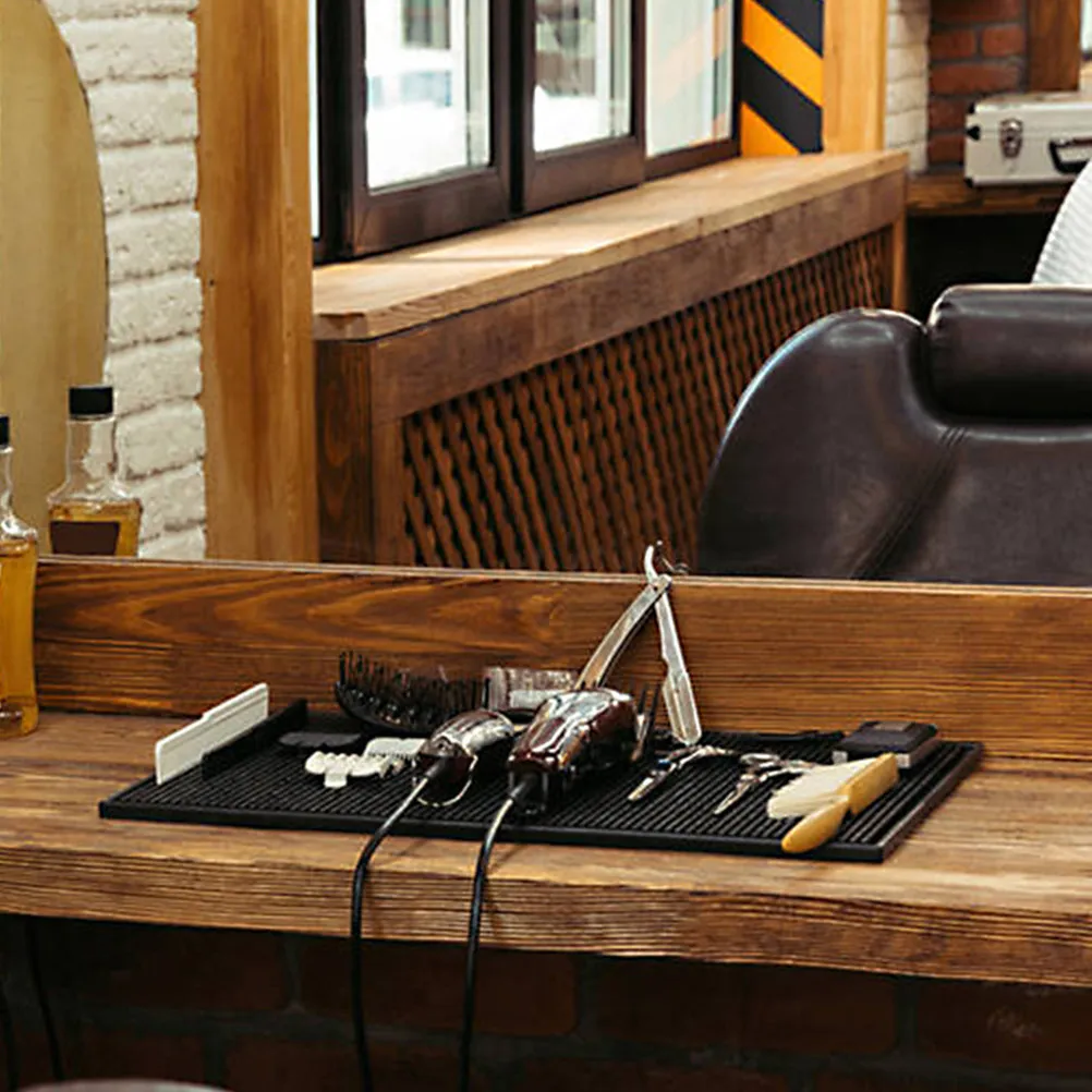 

1Pcs Barber Anti-Skid Mat Non Slip PU Material Hairdressing Tool Organizer Hair Clippers Storage Mat Salon Use