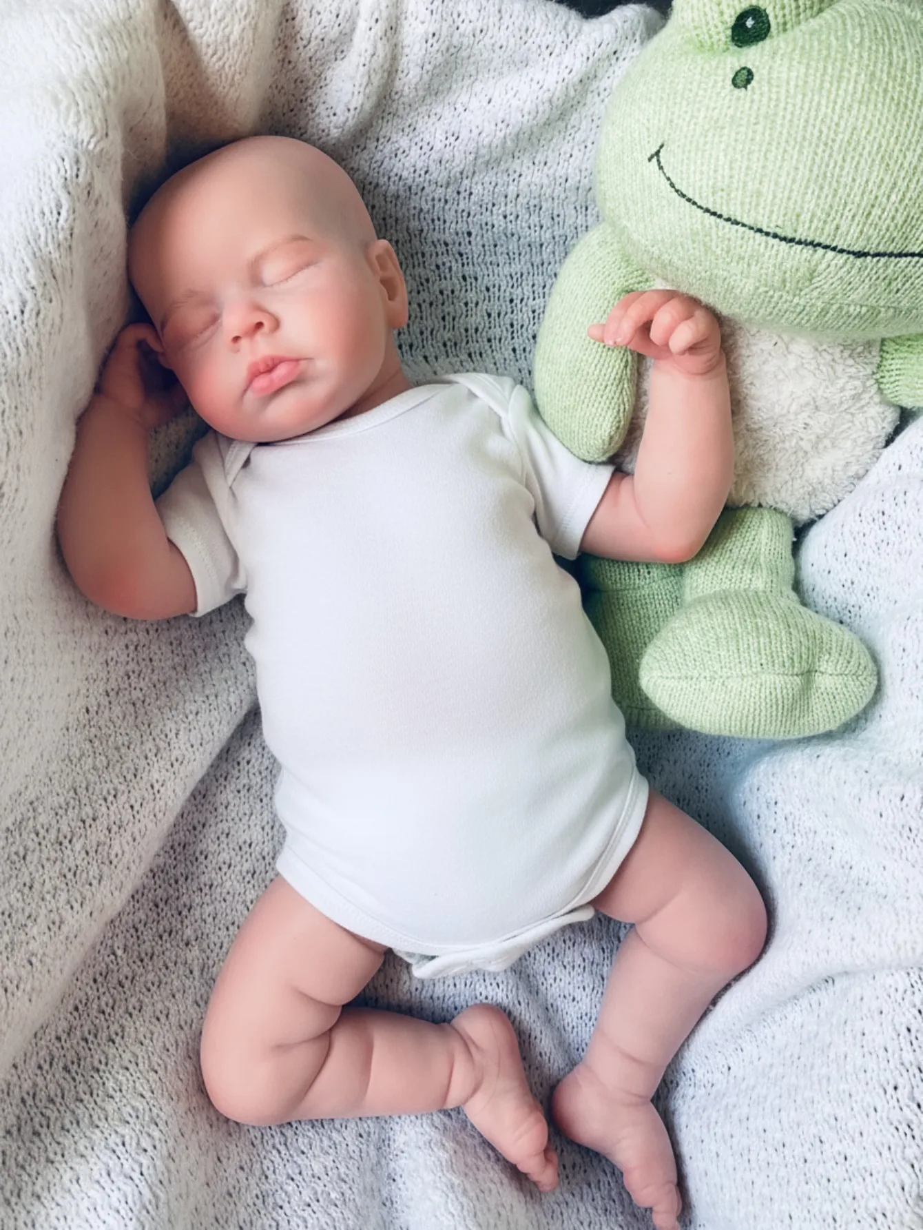 Aizwa1 18 Zoll Loulou Silikon Reborn Puppe Mädchen oder Junge handgemachte 3D bemalte Haut Babypuppe für Kinder Geburtstagsgeschenke