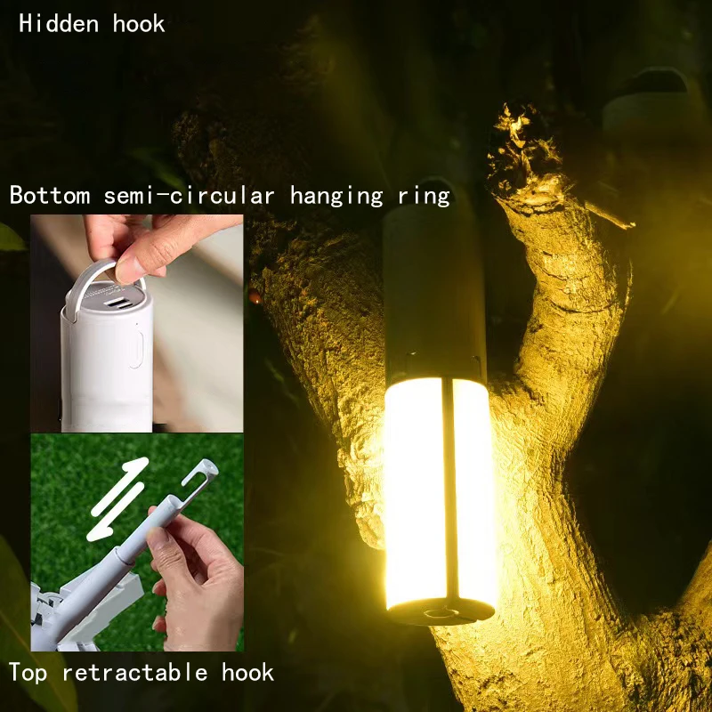 Outdoor Multifunctional Folding Camping Lamp Tent Atmosphere Camping Horse Lamp Handheld Hanging Lamp Dormitory Student Lighting