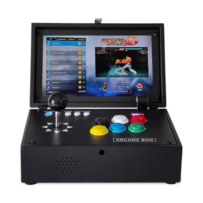 Popular portable Home game console coin operated arcade game machine with 10