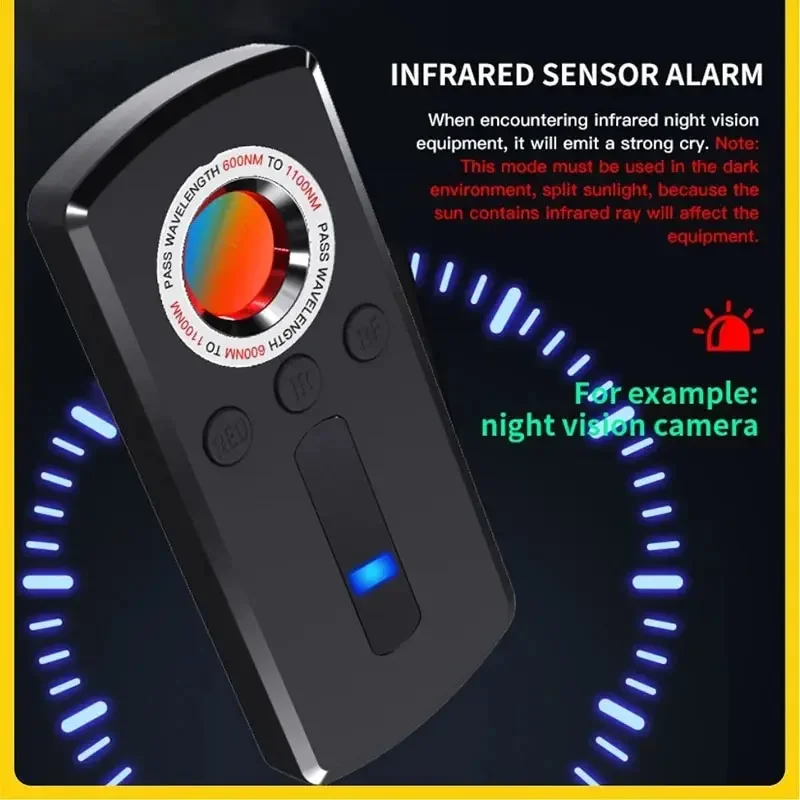 Anti Candid Hidden Camera Detector Security Protection Bug Discreet Spy Professional Infrared Presence Sensor Invisible Gadgets