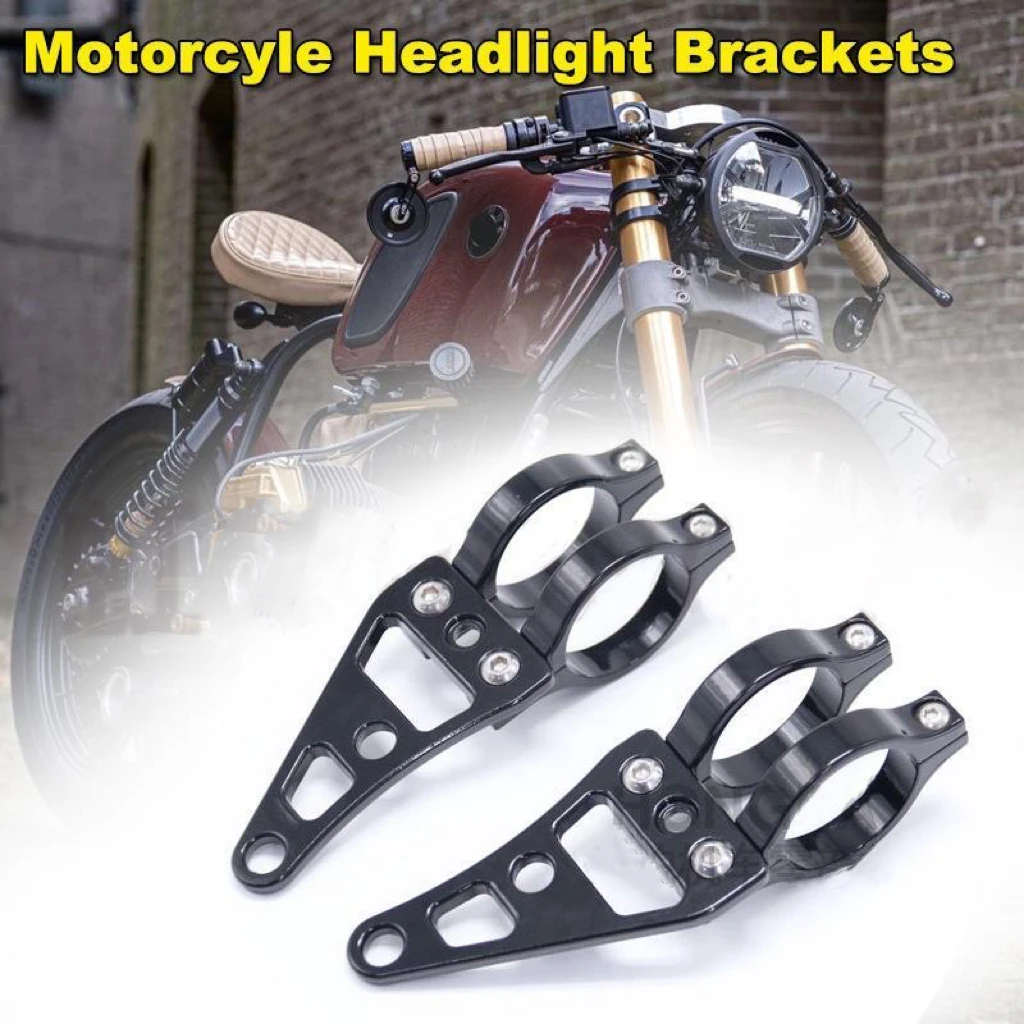 

Universal Motorcycle Headlight Mount Bracket Fork Ear Chopper Headlamp Holder Clamp 39-41mm for For Harley Bobber Racer
