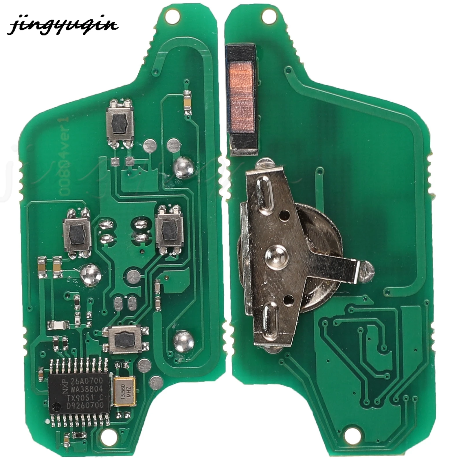 jingyuqin 2/3 Buttons ASK/FSK Remote Key Circuit Board For Peugeot 207 408 307 308 408 Citroen C2 C3 C4 Picasso ID46 CE0536/0523