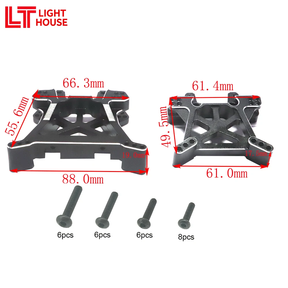 

LIGHT HOUSE Aluminum Front and Rear Shock Tower Damper Stay For TRAXXAS Jato 1/8 4x4 Brushless BL-2S RC Car Upgrades Parts