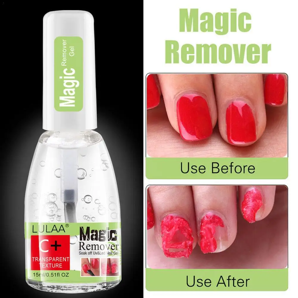 15ML Nail Polish Remove Professional Magic Burst Nail Polish Gel Acrylic Coat Soak Off Remover Cleaner Manicure Tool New