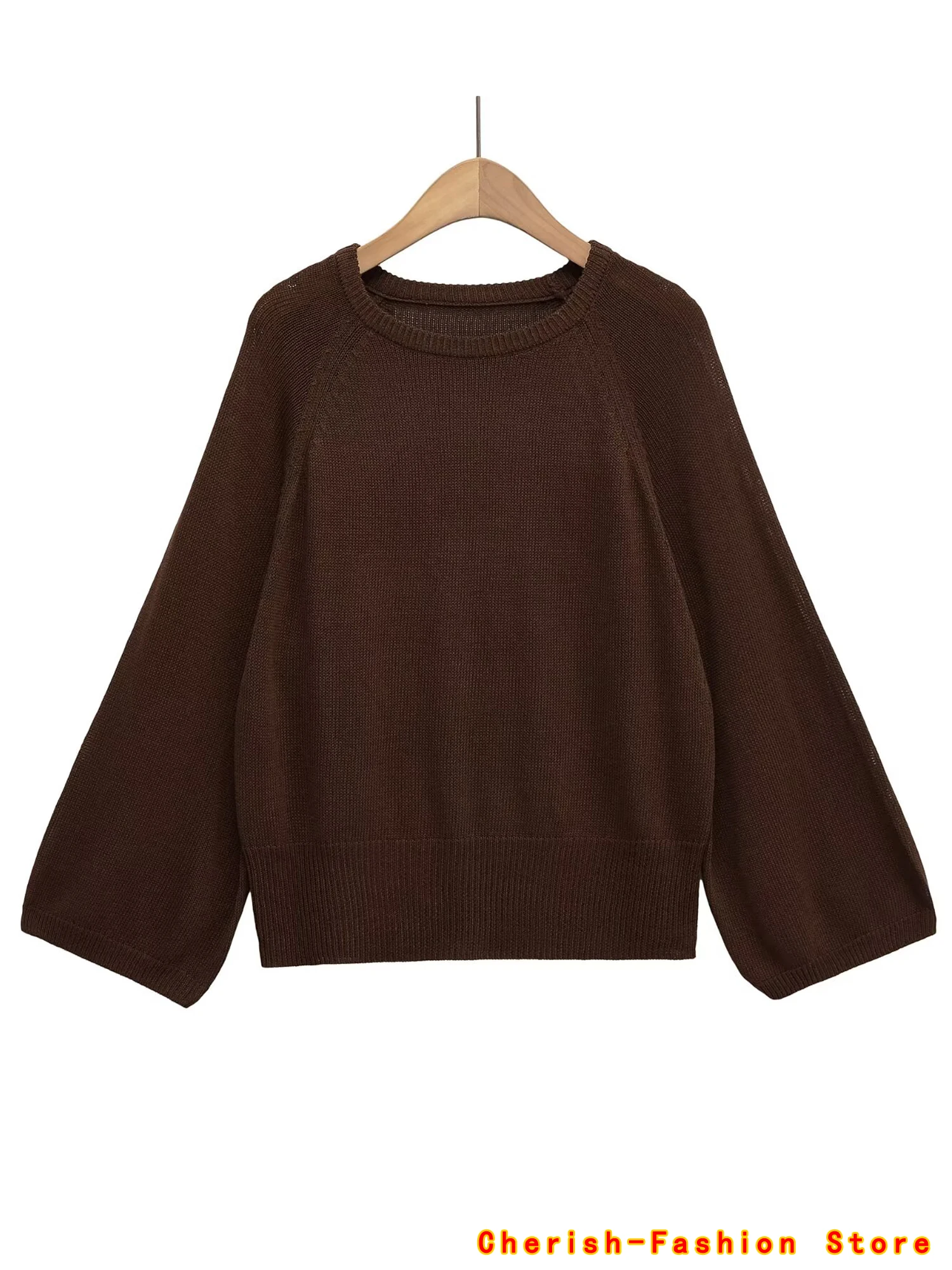 2025 nuovo arrivo donna moda maglione lavorato a maglia a maniche larghe casual slim pullover a maniche lunghe autunno poliestere giallo top estivo