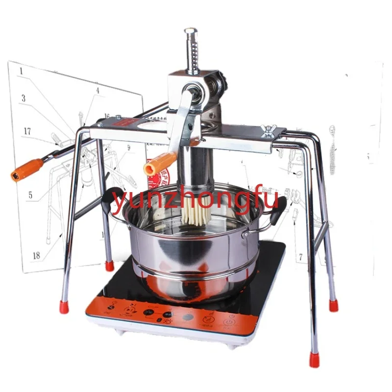 Hele Bed Noodle Press  Machine Vermicelli Pressure Surface Unit Stainless Steel Baking  Household Small