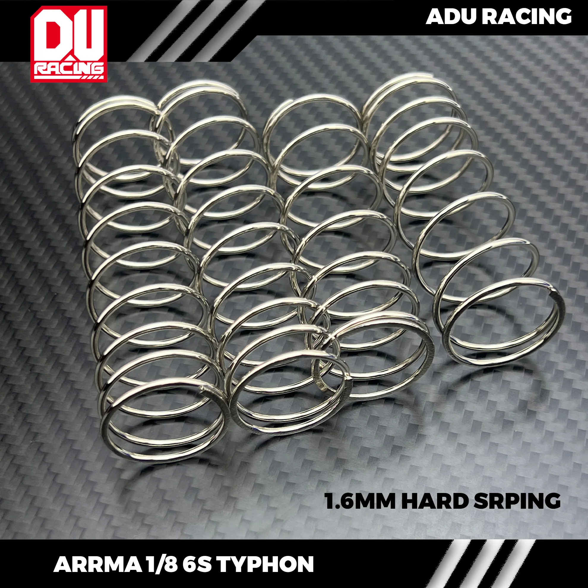 ADU RACING HARD 1.6MM Shock Springs for 6s TYPHON AND TLR TYPHON ARA330235 ARA330239