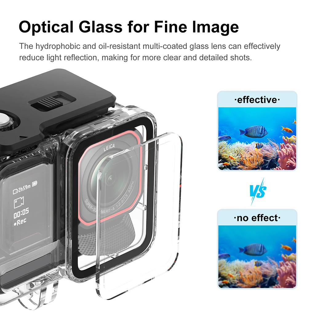45M Unterwasser Dive Fall Wasserdichte Gehäuse für Insta360 Ace Pro 2 Schutzhülle Shell Für Insta 360 Ace Pro2 Action kamera – Detail 6