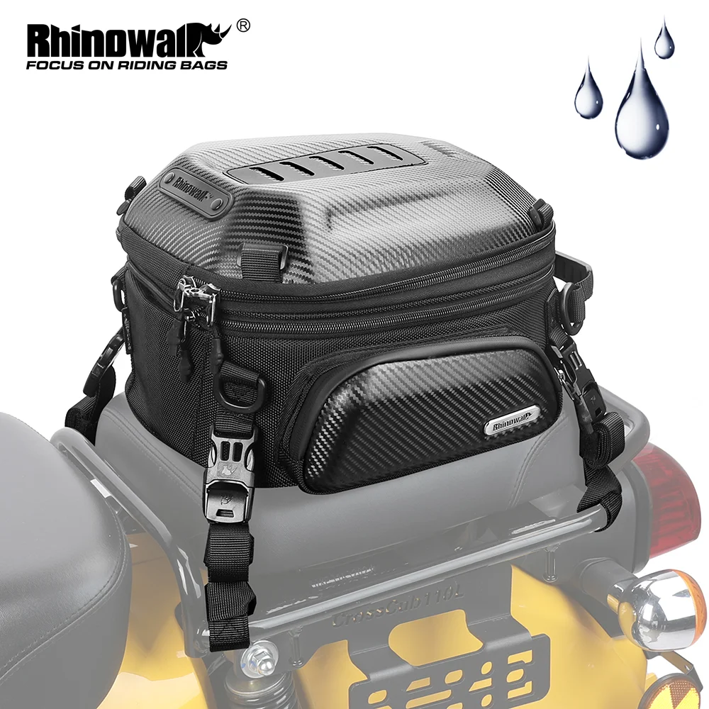 

Rhinowalk Motorcycle Bag Back Seat Hardshell Backpack 12L-18L Expandable Motor Outdoor Motocross Trunk Tail Bag Pannier Luggage