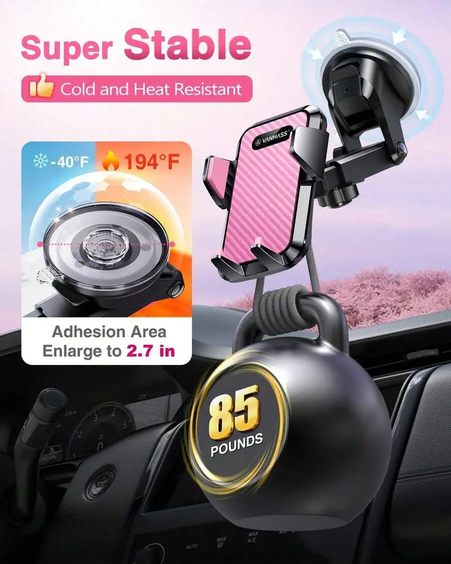 Maximum Suction And Military Grade Ultimate Car Phone Holder [Patent And Safety Certificate] Phone Holder Truck, Used For