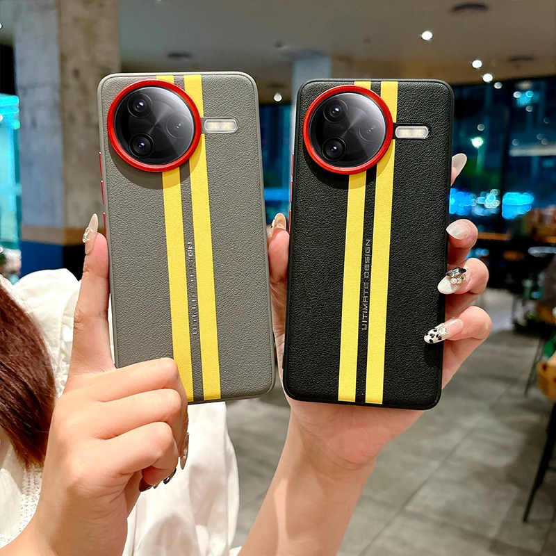 

Чехол для Xiaomi Redmi K80 K80 Pro, роскошный защитный чехол из искусственной кожи с металлическим объективом для камеры Redmi K80