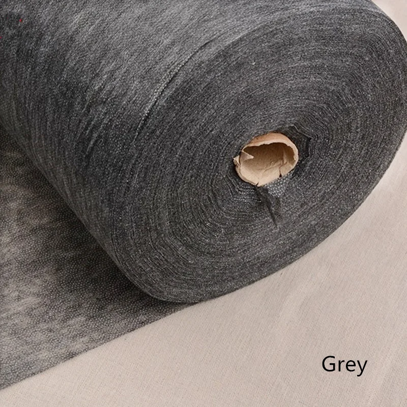 100cm Gray White Black Non-woven Fabric Interlinings & Linings Iron On Sewing Patchwork Adhesive Single-sided  25g / 45g ,1PC