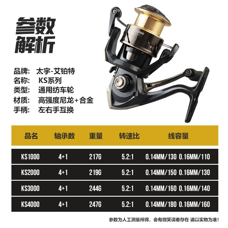 Gap-free Lure Spinning Wheel 4+1 Axis General-purpose Fishing Reel Fishing Line Wheel Metal Line Cup Rocker Arm Fishing Gear