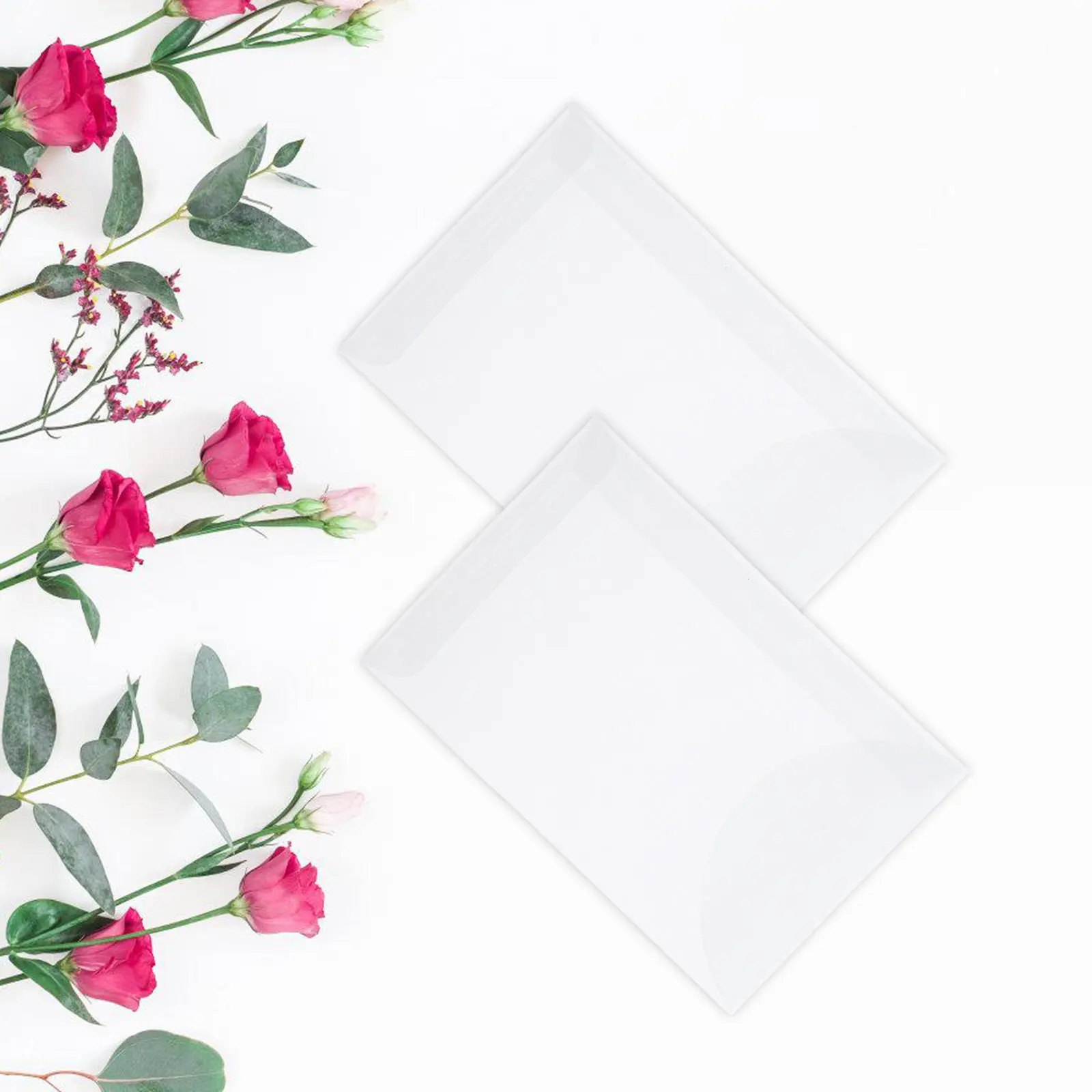 

50Pcs Paper Envelopes Semi-Transparent Small Flat Bags Button Storage Packaging Craft Present Wrapping Mini Paper Bags