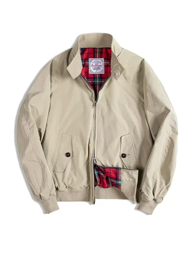 سترة بريطانية كلاسيكية على طراز تورنادو الأحمر الخالدة للرجال سترة جولف سترة واقية