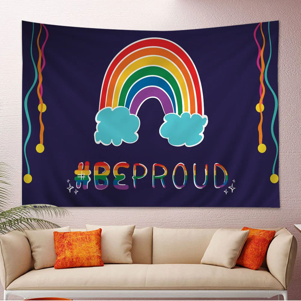 LGBT Rainbow Chart Tapestry Bohemian Wall Tapestries Mandala Wall Art Decor