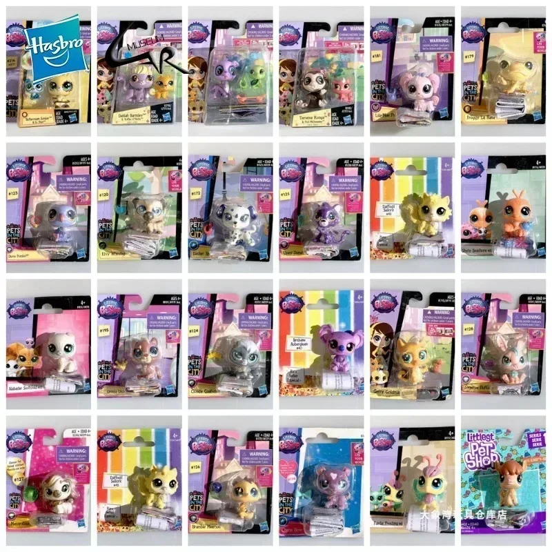 Hasbro Littlest Pet Shop CAT Rare Toy Dolls Stands Short Hair Figures Collection Original Bobble Head Toys for Kids Gifts