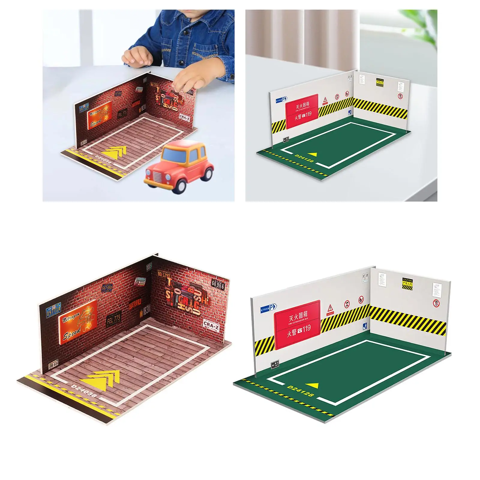 1:24 Car Garage Parking Lot (without Dustproof Cover) Vehicle Scene Toy for Model Cars DIY Mini Dolls Action Figures Home Decor