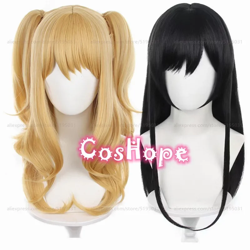 Aihara yuzu cosplay double ponytails yellow wig Aihara Mei wig cosplay anime cosplay wigs heat resistant synthetic wigs