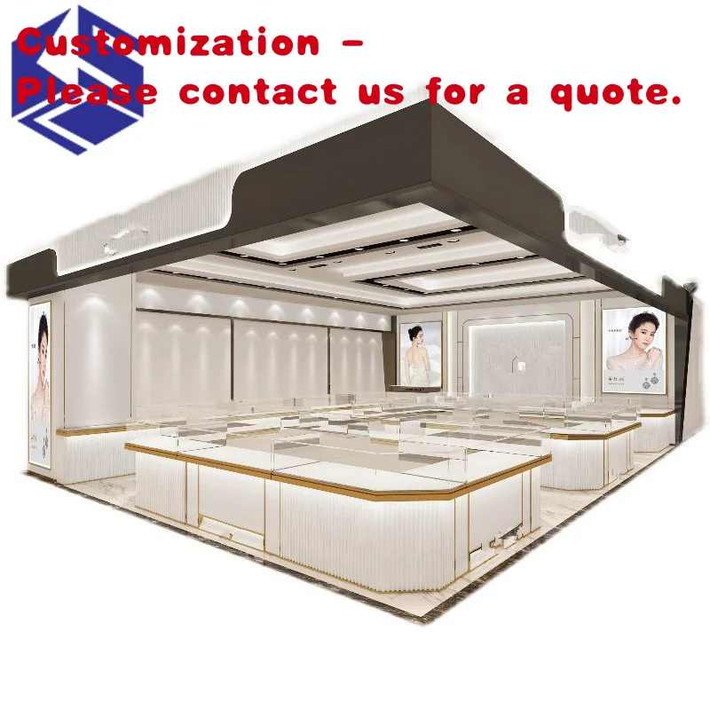 

custom.and Jewelry Display Cabinet Shopping Malls Elegant Showcase Storefront