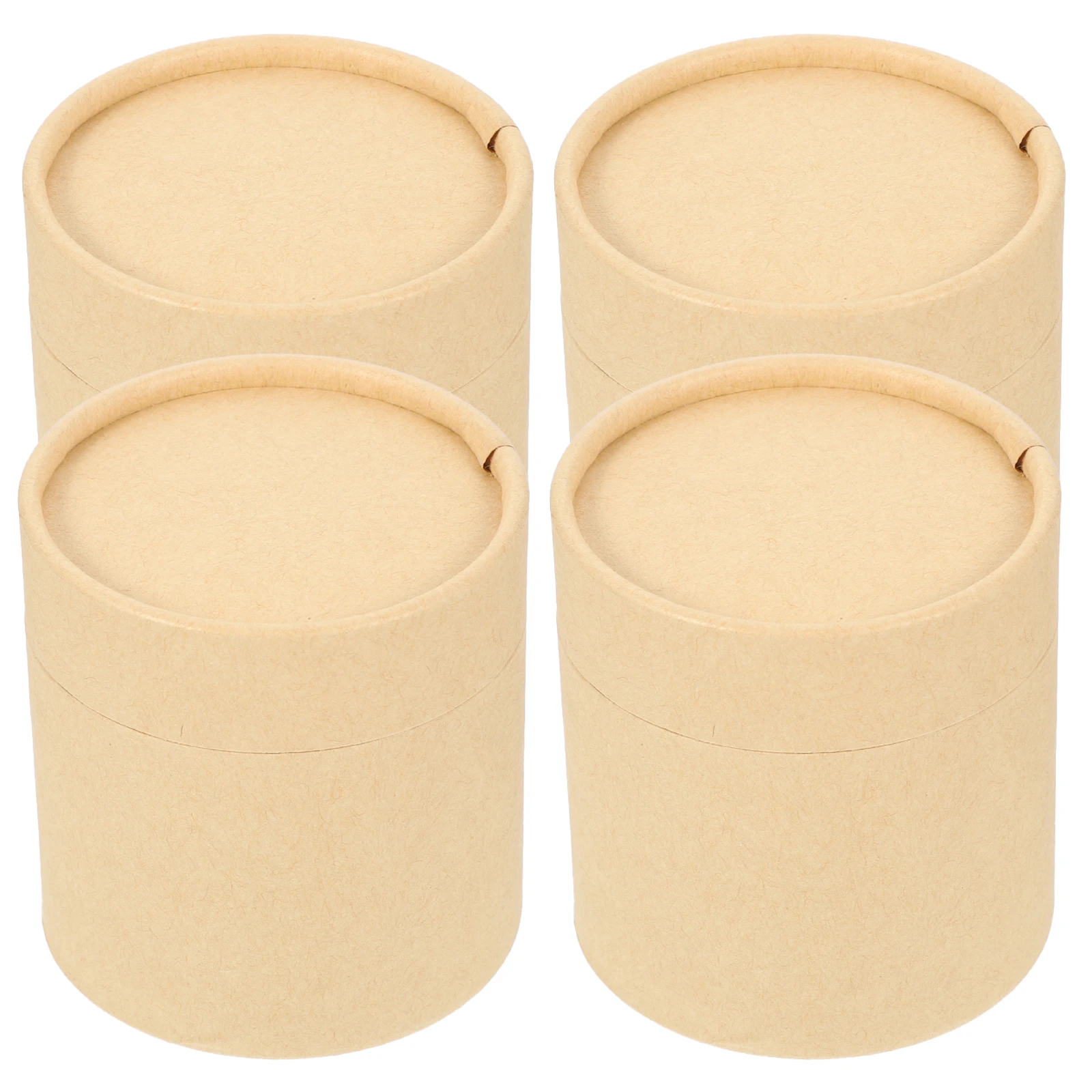 

4Pcs Storage Jar Multi-Function Tea Canister Thickened Kraft Paper Canister for Home Kitchen Herbal Tea Peanut Legumes Grains