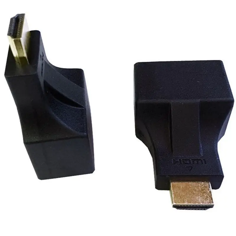 HDMI Compatible to Dual Cable Network Extender 30m High-Definition HDMI Compatible Male to 2 * RJ45 Network Port Female