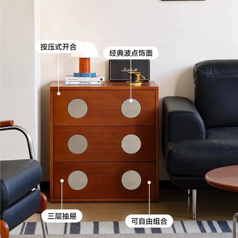 New medieval chest, floor-to-ceiling locker, sofa side cabinet, bedroom bedside table, three-bucket small apartment